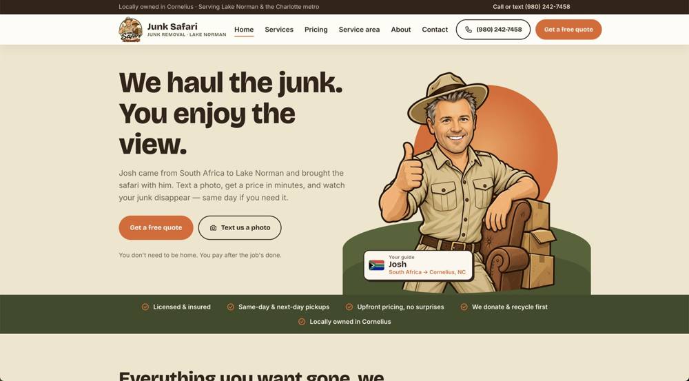 Junk Safari website